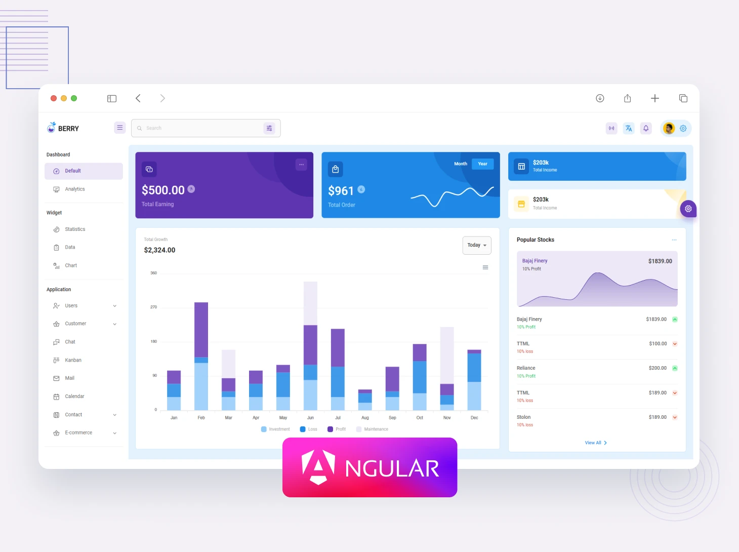 Berry Angular 21 Admin Template