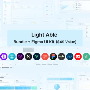 Light Able | React NextJS, Vue, Angular, Bootstrap, Laravel, NodeJS, Django, ASP, CakePHP, MVC5, Figma